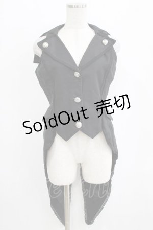 画像: ALICE and the PIRATES / 燕尾ベスト Free ブラック H-26-01-16-033-PA-TO-NS-ZH