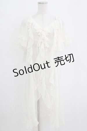 画像: axes femme / ラッフルフリルガウン Free アイボリー H-26-01-16-034-AX-TO-NS-ZH