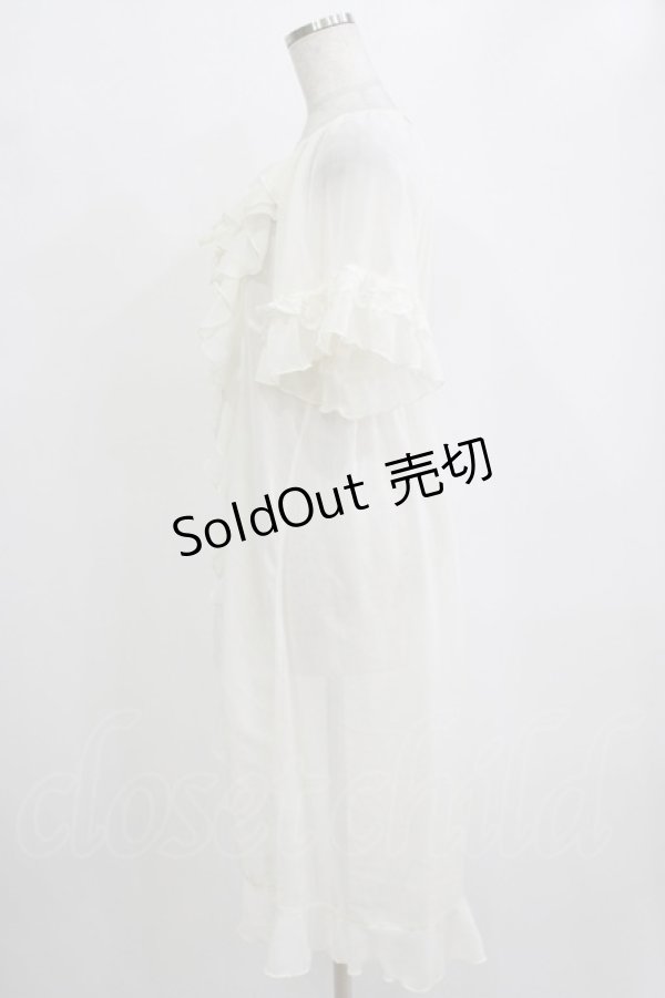 画像2: axes femme / ラッフルフリルガウン Free アイボリー H-26-01-16-034-AX-TO-NS-ZH (2)