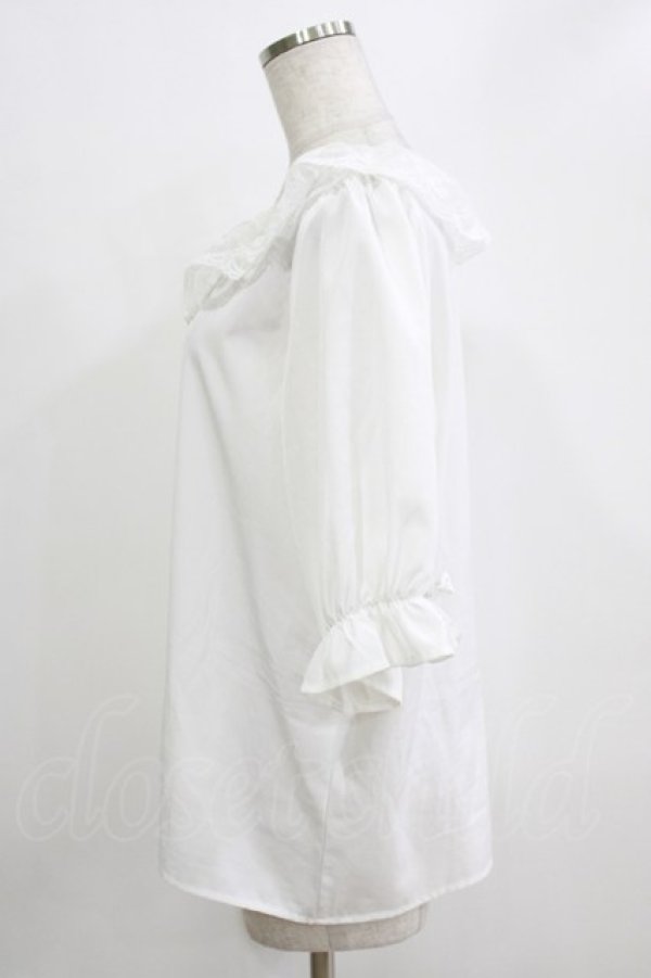 画像2: m petit by misako / MSKデシンレースエリブラウス LL オフ H-26-01-16-037-LO-BL-NS-ZH (2)