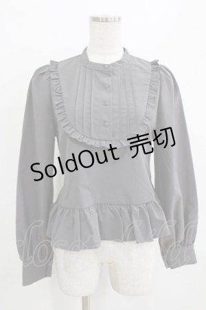 画像: FLC / MINA*ペプラムブラウス M グレー H-26-01-16-038-LO-BL-NS-ZH