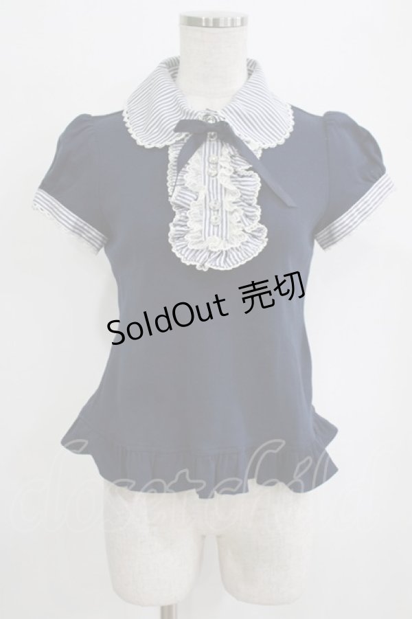 画像1: Angelic Pretty / ブリジットストライプカットソー Free ネイビー H-26-01-16-041-AP-TO-NS-ZH (1)