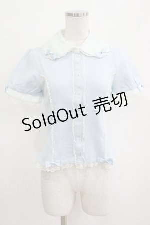 画像: metamorphose / 半袖カットソーブラウス Free サックス H-26-01-16-042-ME-TO-NS-ZH