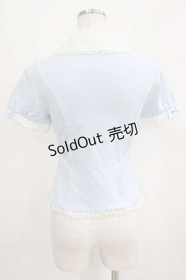 画像3: metamorphose / 半袖カットソーブラウス Free サックス H-26-01-16-042-ME-TO-NS-ZH (3)