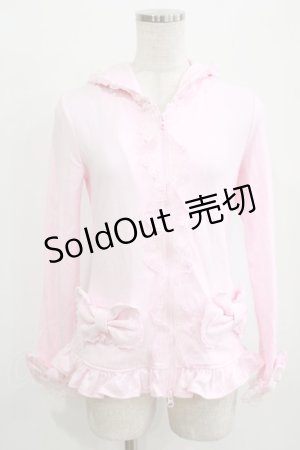 画像: Angelic Pretty / 大きなリボンポッケパーカ Free ピンク H-26-01-16-043-AP-TO-NS-ZH