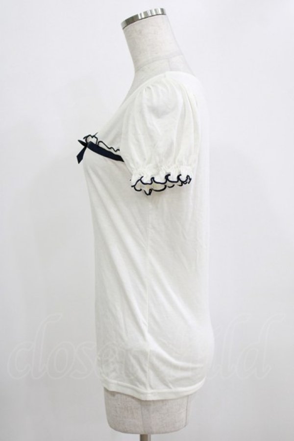 画像2: Ank Rouge / リボントップス M オフ/ネイビー H-26-01-16-044-CA-TO-NS-ZH (2)