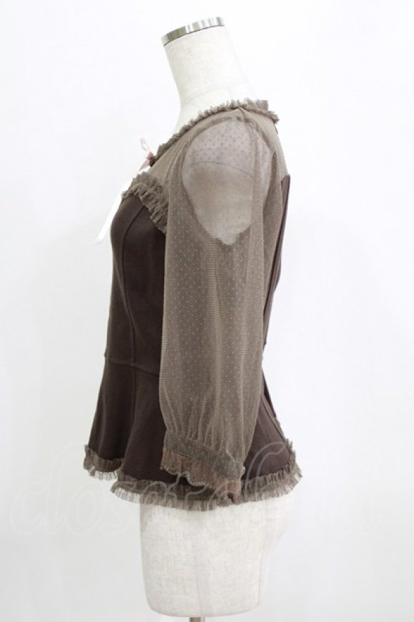 画像2: Angelic Pretty / Pure Ladyカットソー Free ブラウン H-26-01-16-050-AP-TO-NS-ZH (2)