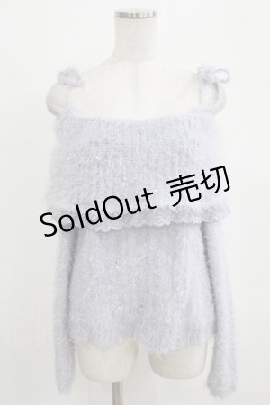 画像: axes femme / オフショルダーフェザープルオーバー M ラベンダー H-26-01-16-052-AX-TO-NS-ZH