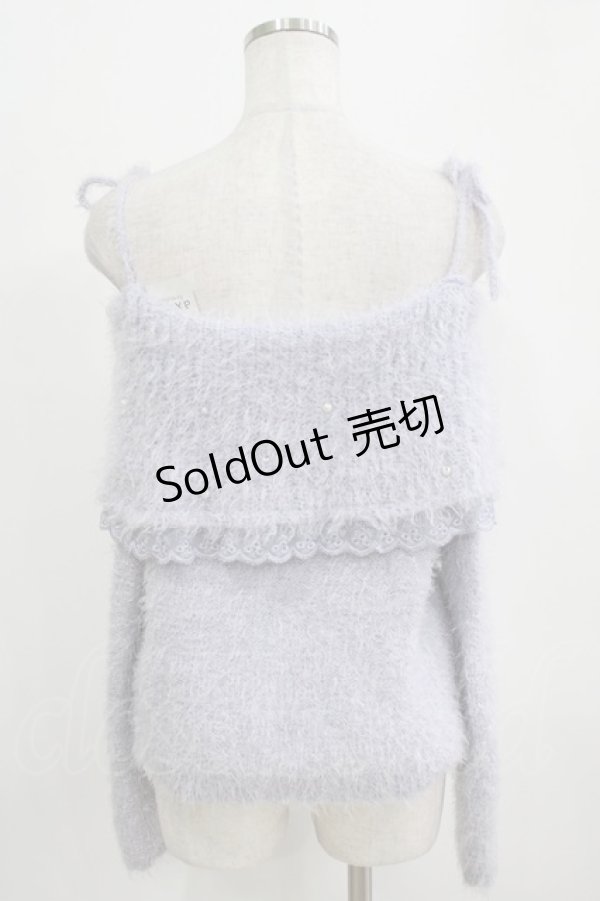 画像3: axes femme / オフショルダーフェザープルオーバー M ラベンダー H-26-01-16-052-AX-TO-NS-ZH (3)