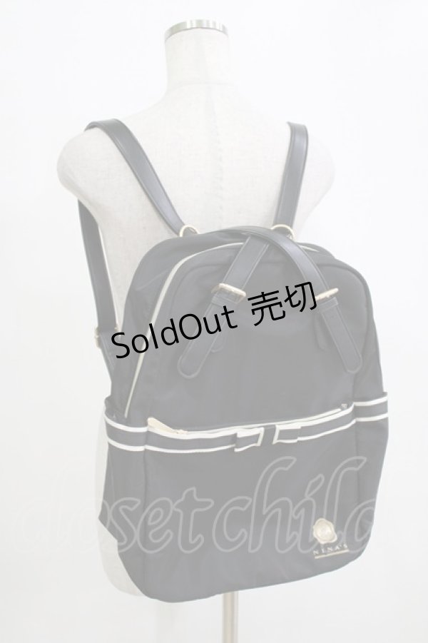 画像1: m petit by misako / NINA'S コラボ AM2WAYリュック  ブラック H-26-01-16-060-LO-BG-NS-ZH (1)
