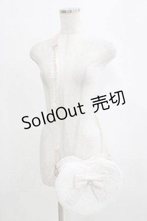 画像: Ank Rouge / ファーツイードハートBAG  ピンク H-26-01-16-061-CA-BG-NS-ZH