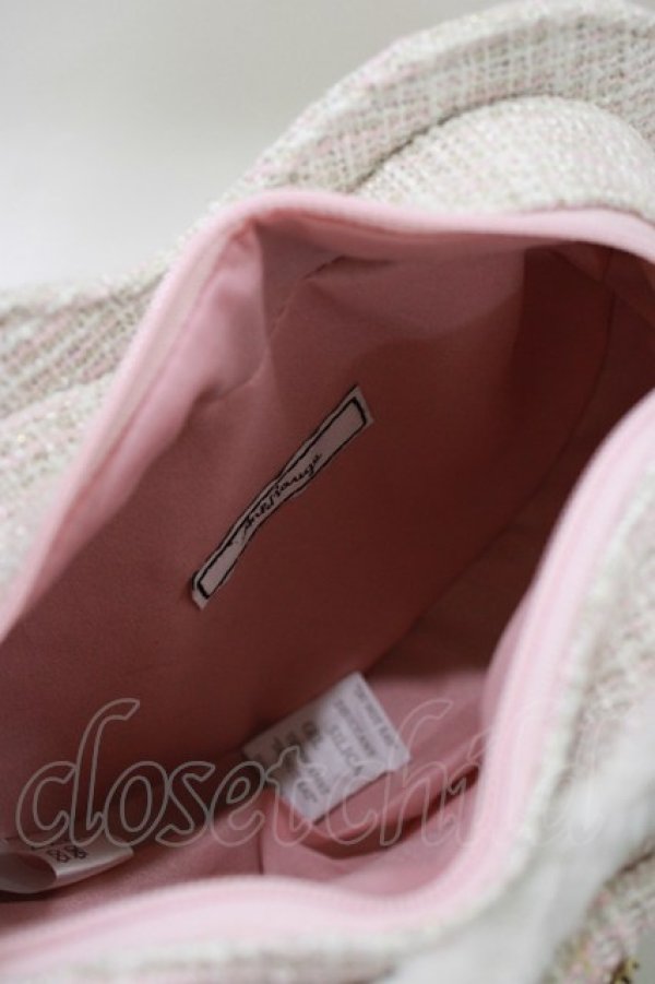 画像3: Ank Rouge / ファーツイードハートBAG  ピンク H-26-01-16-061-CA-BG-NS-ZH (3)