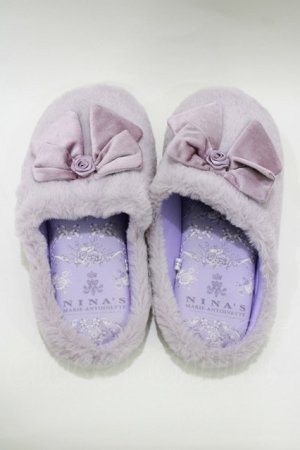 画像: m petit by misako / misako×NINA’Sルームシューズ 23-25cm ラベンダー H-26-01-16-065-LO-SH-NS-ZH
