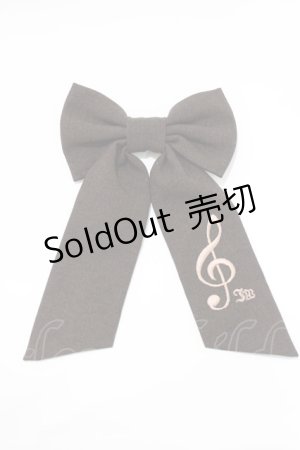 画像: Innocent World / ト音記号刺繍ブラウスのリボンブローチ  ショコラ H-26-01-16-067-IW-ZA-NS-ZH