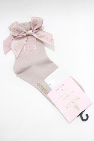 画像: m petit by misako / AMCSNIロゴリボン  ピンク H-26-01-16-071-LO-ZA-NS-ZH