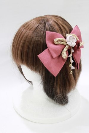 画像: Amavel / 春爛漫の蝶々結びリボンバレッタ  ピンク H-26-01-16-073-CA-AC-NS-ZH