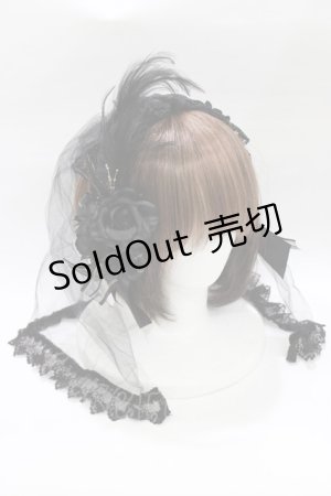 画像: ALICE and the PIRATES / プリンセスグリザベラベールカチューシャ  ブラック H-26-01-16-075-PA-AC-NS-ZH