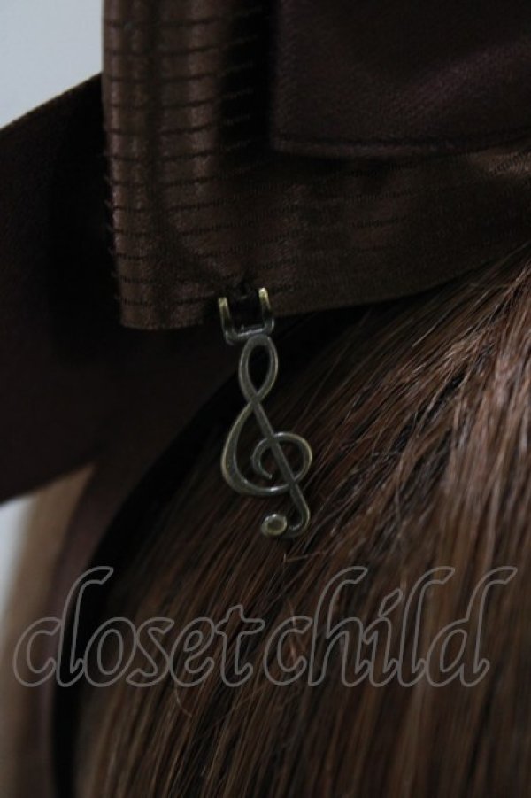 画像2: Innocent World / ト音記号とIWチャームのリボンカチューシャ  ショコラ H-26-01-16-078-IW-AC-NS-ZH (2)