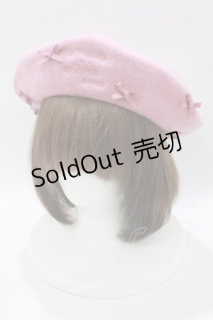 画像: m petit by misako / サンリオキャラクターズコラボ マイメロ バスクリボンベレー  ピンク H-26-01-16-081-LO-AC-NS-ZH