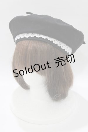 画像: Eri Aino's collaboration / シャーロットの水曜日ベレー帽  ブラック H-26-01-16-083-PU-AC-NS-ZH