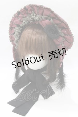 画像: metamorphose / Dark night guardianハーフボンネット  ワイン H-26-01-16-086-ME-AC-NS-ZH