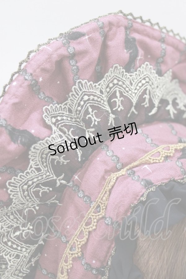 画像3: metamorphose / Dark night guardianハーフボンネット  ワイン H-26-01-16-086-ME-AC-NS-ZH (3)