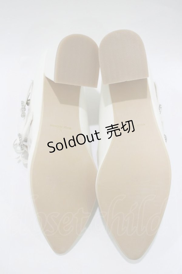 画像4: evelyn / 3連リボンミュール L オフ H-26-01-16-088-LO-SH-NS-ZH (4)