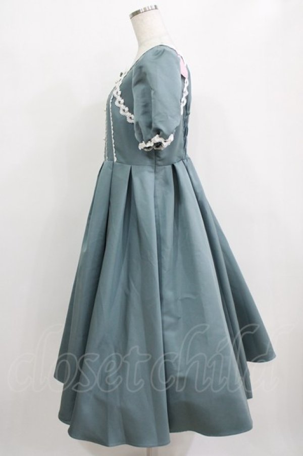 画像2: Maria pipi / ライトグログラン クラシカルレーシードレス S EMERALD GREEN H-26-01-16-010-EL-OP-NS-ZH (2)