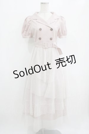 画像: An MILLE / チュールドッキングワンピース Free ピンク H-26-01-16-012-EL-OP-NS-ZH