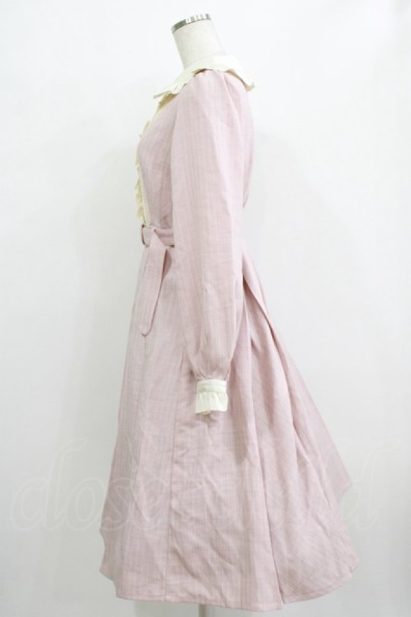 画像2: Amavel / クラシカルラメストライプミディ丈ワンピース Free ピンク H-26-01-16-013-CA-OP-NS-ZH (2)