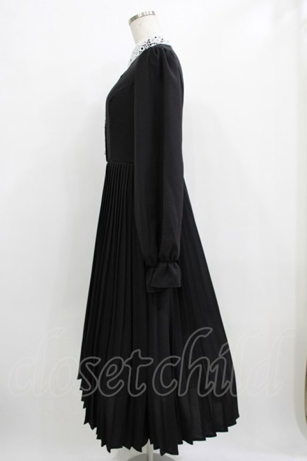 画像2: m petit by misako / AM*レースエリプリーツワンピース M ブラック H-26-01-16-015-LO-OP-NS-ZH (2)