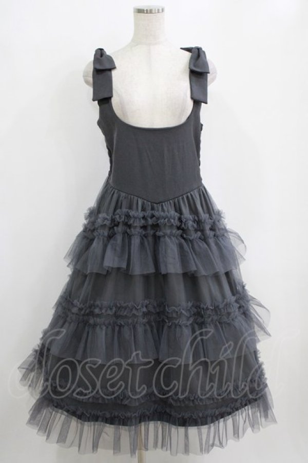 画像1: FLC / チュールワンピース M グレー H-26-01-16-016-LO-OP-NS-ZH (1)