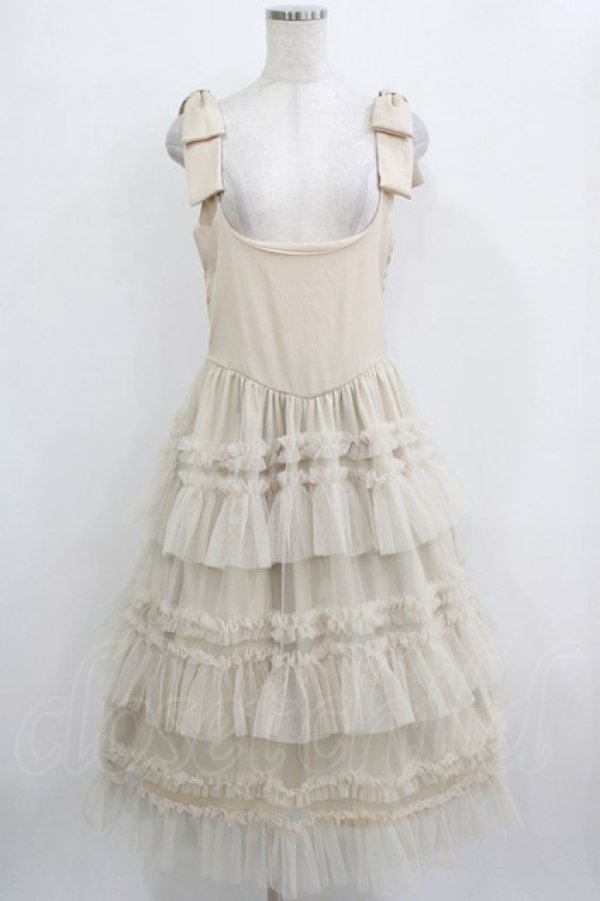 画像1: FLC / チュールワンピース M アイボリー H-26-01-16-017-LO-OP-NS-ZH (1)