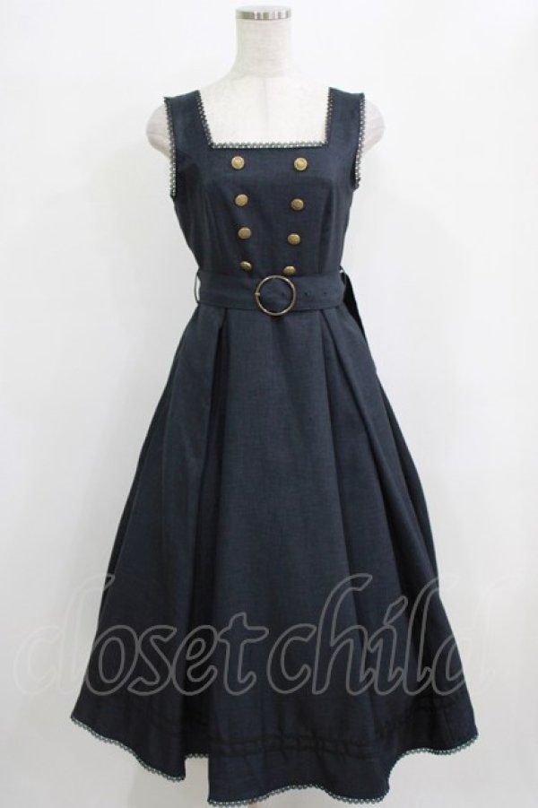 画像1: Kurumi Collaboration / マリンアカデミアジャンパースカート S ネイビー H-26-01-16-018-GO-OP-NS-ZH (1)