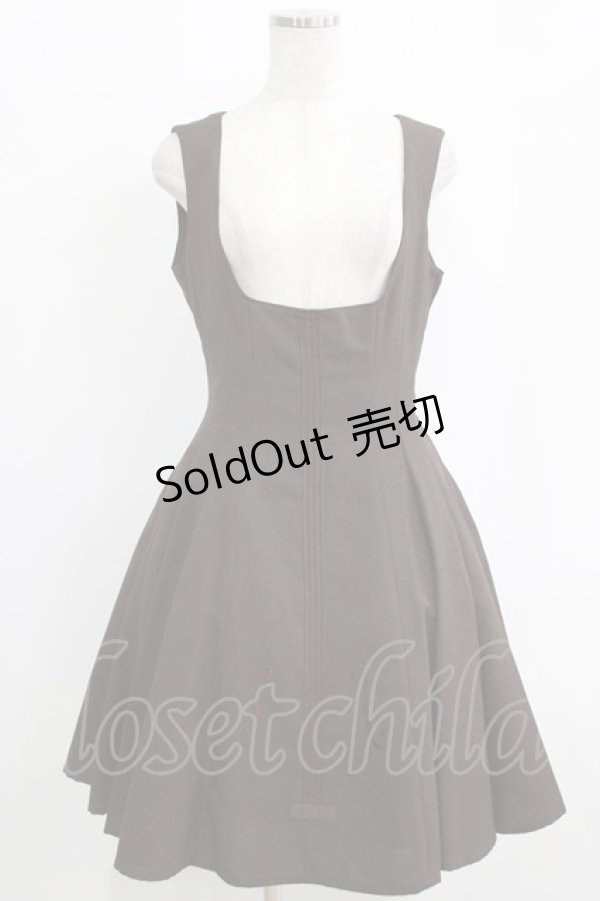 画像1: Innocent World / バイオリン刺繍フレアージャンパースカート L ショコラ H-26-01-16-023-IW-OP-NS-ZH (1)