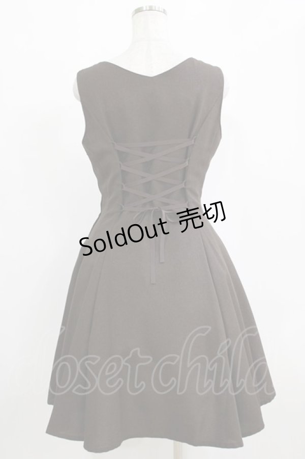 画像3: Innocent World / バイオリン刺繍フレアージャンパースカート L ショコラ H-26-01-16-023-IW-OP-NS-ZH (3)