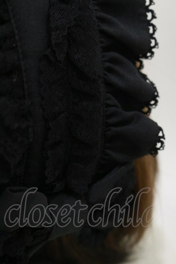 画像2: metamorphose / 両山レースブリム付きヘッドドレス  ブラック H-26-01-17-004-ME-AC-NS-ZH (2)