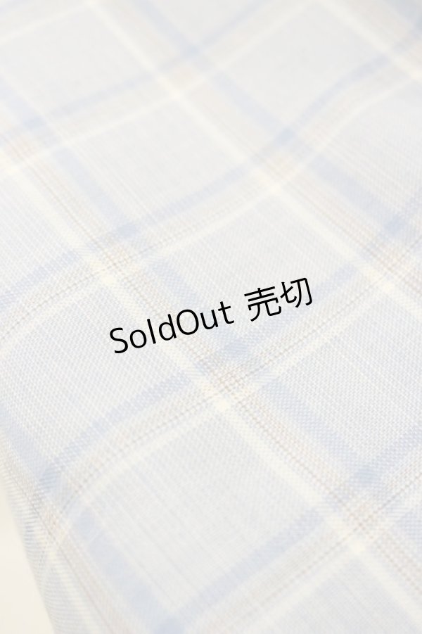 画像3: Fi.n.t / 裾スカラップチェックフレアースカート Free L/BLUE H-26-01-17-042-CA-SK-NS-ZH (3)