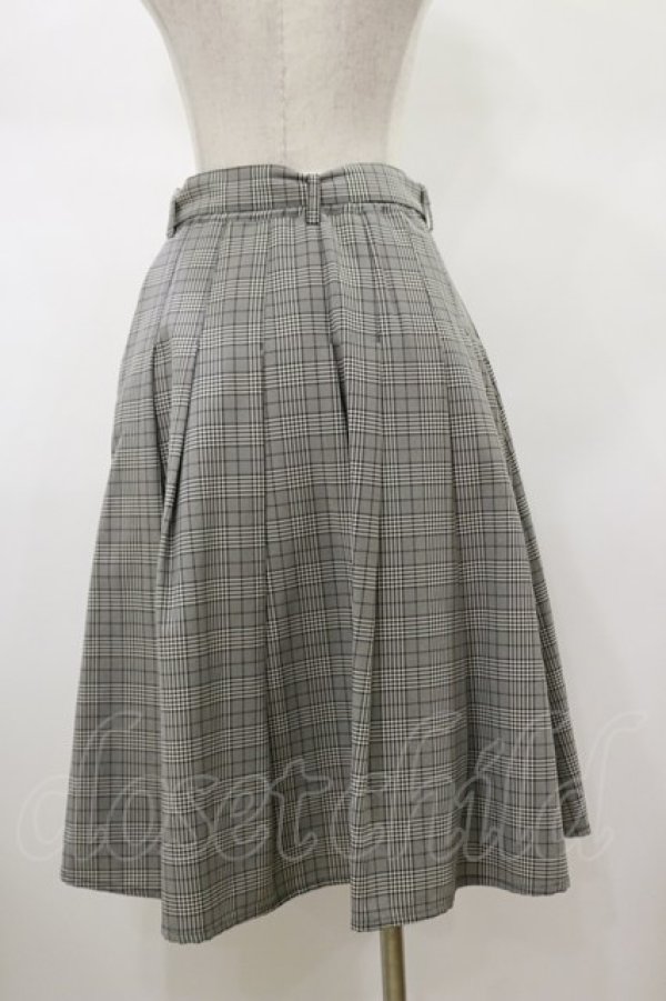 画像2: Fi.n.t / ベルト付きチェックタックスカート Free BLACK H-26-01-17-043-CA-SK-NS-ZH (2)