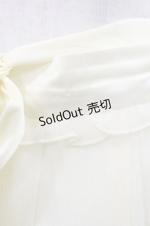 画像4: axes femme / ミモザ刺繍チュールスカート Free 生成り H-26-01-17-044-AX-SK-NS-ZH (4)