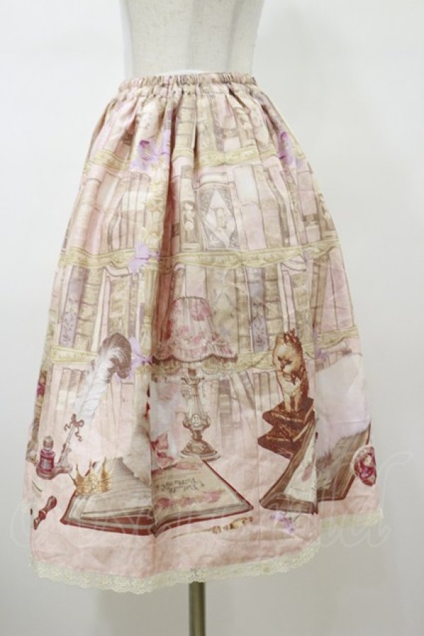 画像3: Enchantlic Enchantilly / Queen Cat〜秘密の書斎〜スカート Free ピンク H-26-01-17-045-LO-SK-NS-ZH (3)