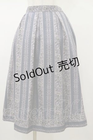 画像: axes femme / オーナメント縦柄スカート M パープル H-26-01-17-046-AX-BL-NS-ZH