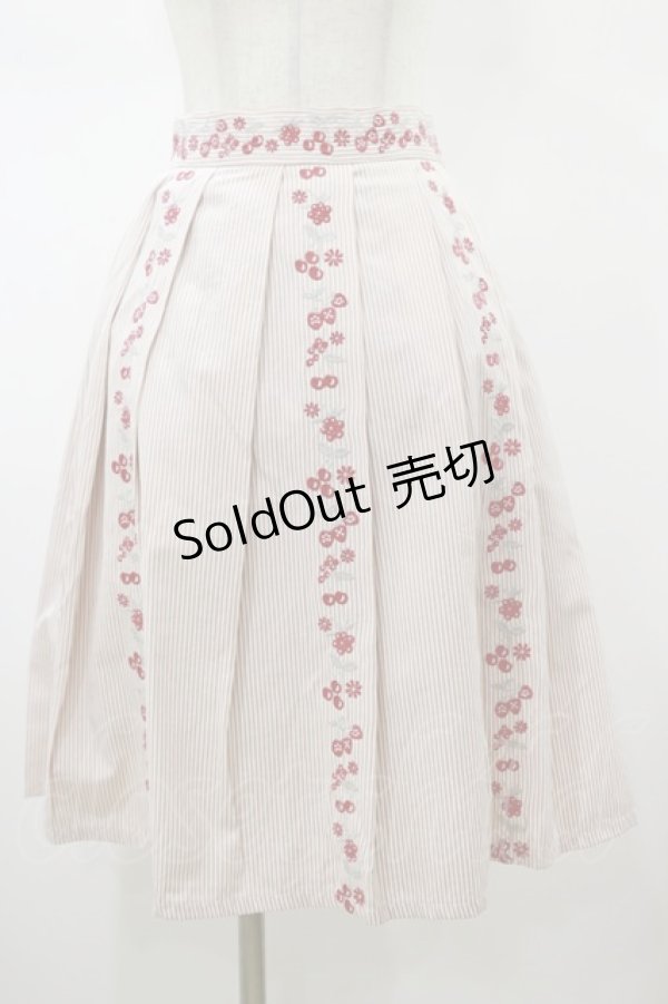 画像1: Fi.n.t / ストライプスカート Free ピンク H-26-01-17-047-CA-SK-NS-ZH (1)