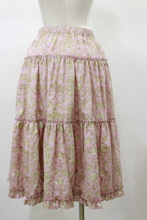 画像2: m petit by misako / NINA'S RVパニエスカート L ピンク/アイボリー　リバーシブル H-26-01-17-048-LO-SK-NS-ZH (2)