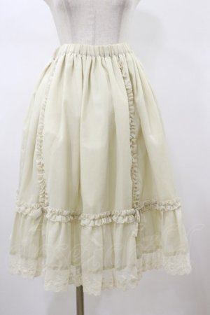画像: Physical Drop / フリルスカート Free アイボリー H-26-01-17-049-LO-SK-NS-ZH