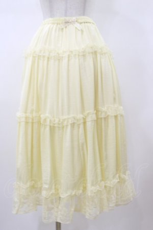 画像: m petit by misako / サテンキリカエペチスカート L アイボリー H-26-01-17-052-LO-SK-NS-ZH