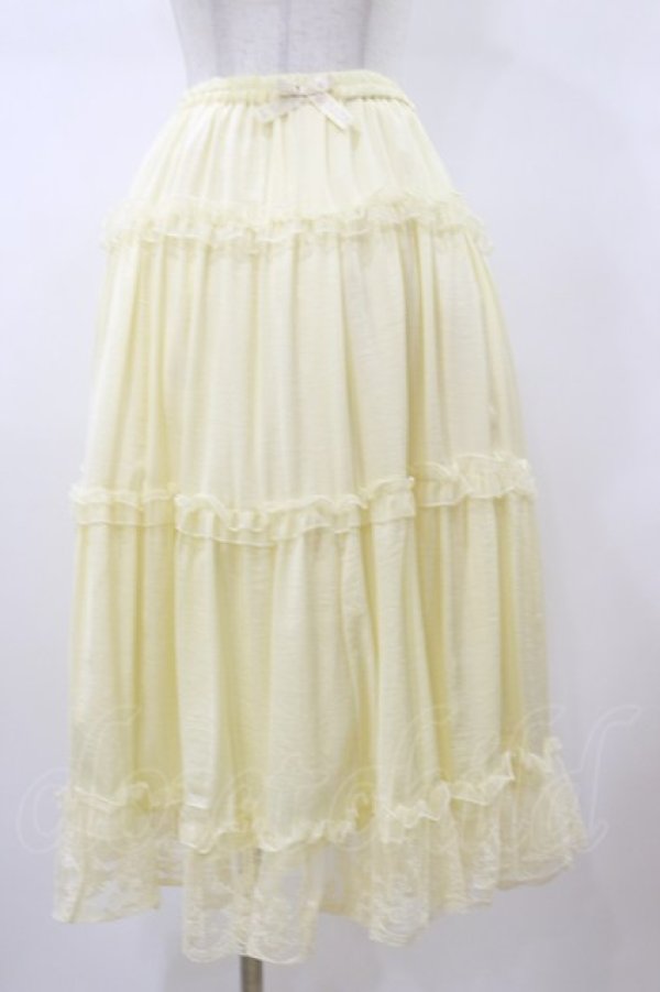 画像1: m petit by misako / サテンキリカエペチスカート L アイボリー H-26-01-17-052-LO-SK-NS-ZH (1)