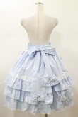 画像2: metamorphose / Dress up はしごレースハイウエストスカート サイズ1 サックス H-26-01-17-054-ME-SK-NS-ZH (2)