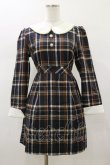 画像1: evelyn / チェックワンピース Free ネイビー H-26-01-17-058-LO-OP-NS-ZH (1)