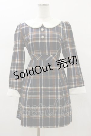 画像: evelyn / チェックワンピース Free ネイビー H-26-01-17-058-LO-OP-NS-ZH